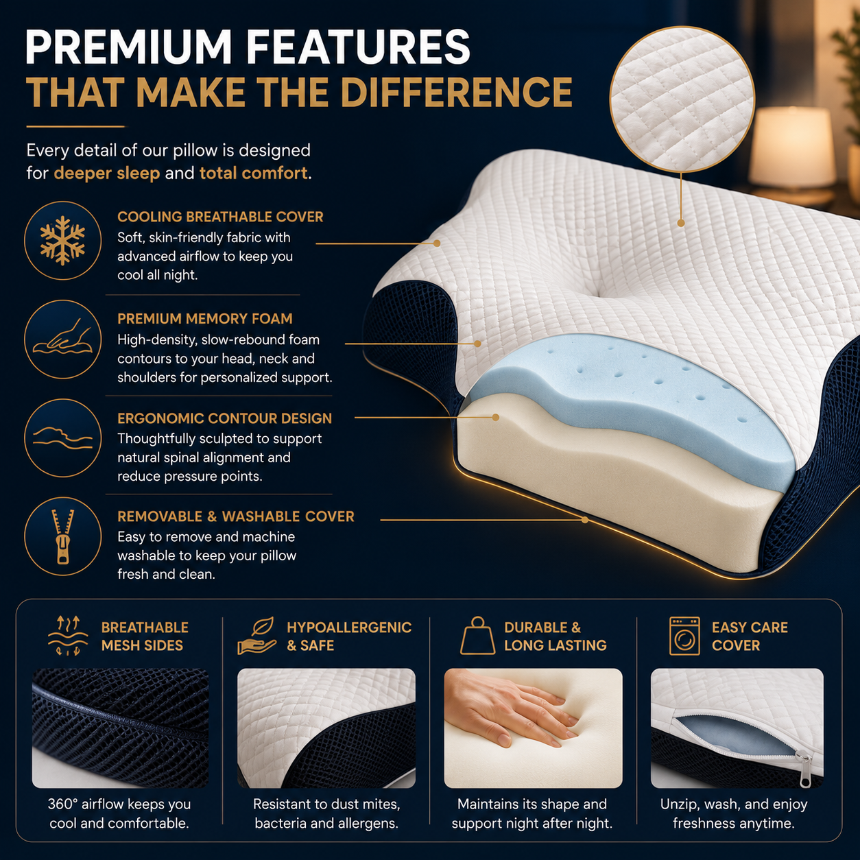 Zenarva™ ErgoSleep Pillow
