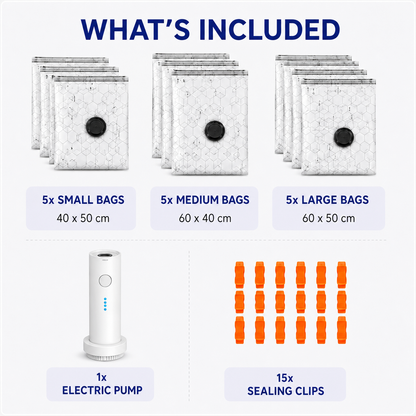 PackEase™ 15-Piece Vacuum Storage Set